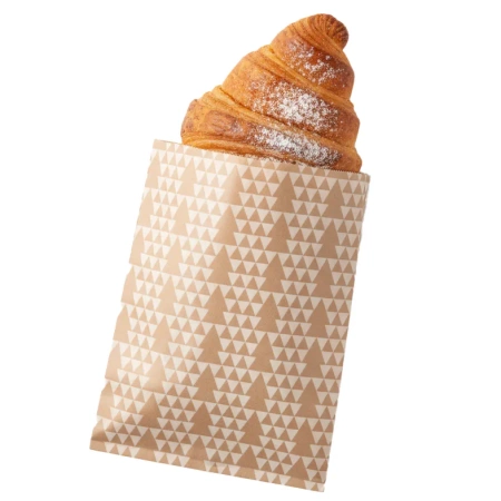 Weihnachts-Kraftpapiertüte, 12+5 x 18 cm, 250 Stück