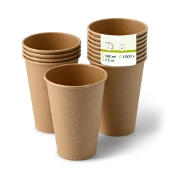 Kraftpapier-Einwegbecher, 180 ml, Durchmesser 70 mm, 50 Stück