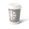 Doppelwandiger Papierbecher, Dispersionsbeschichtung, „Winter“, 350 ml, Durchmesser 90 mm, 25 Stück