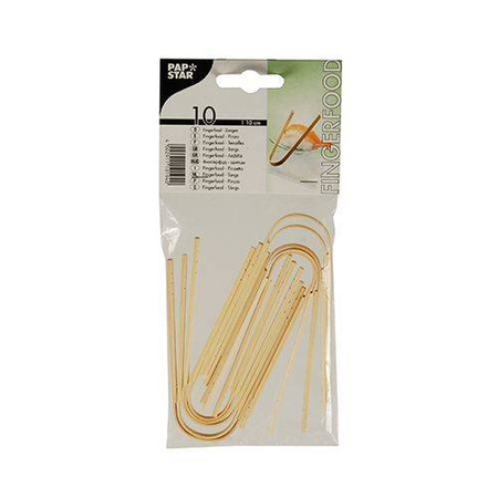 Bambus-Snackzangen, 10 cm, 10 Stück
