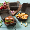 Wiederverwendbare Burgerboxen, schwarz, 16 x 15 x 8,5 cm, 60 Stück