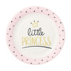 Runder Pappteller „Little Princess“, 23 cm, 10 Stück