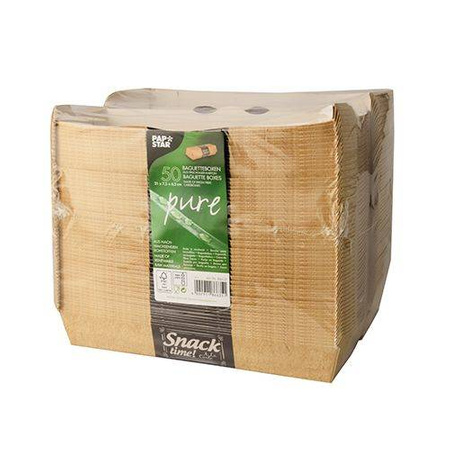 Papierbehälter für Baguettes, 21 x 7,5 x 6,2 cm, 50 Stück
