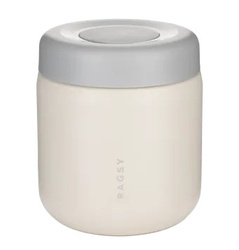 RAGS'y Food Jar Thermoskanne für Lebensmittel, Sandfarben / Beige, Gelb, Weiß, 480 ml, 1 Stück