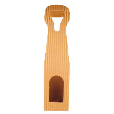 Weinkarton aus Kraftpapier, 9 x 9 x 41 cm, 5 Stück