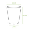 Papierbecher, braun/weiß, Dispersion, 350 ml, Durchmesser 90 mm, 50 Stück
