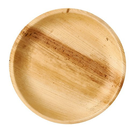 Runder Teller aus Palmblättern, 23 x 2,5 cm, 25 Stück