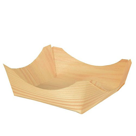 Holzschale 10 x 10 x 3,5 cm, 50 Stück