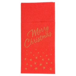 Premium Airlaid-Besteckhüllen „Christmas“, 40 x 40 cm, 50 Stück