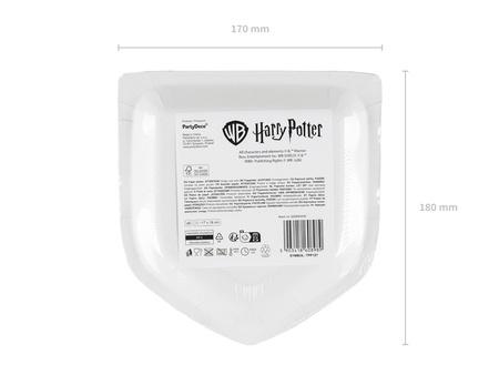 Pappteller „Harry Potter – Hogwarts“, 18 × 26 cm, 6 Stk.