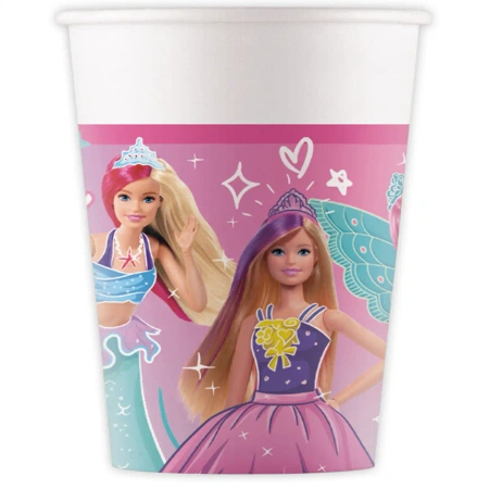 Papierbecher „Barbie“ 200 ml, 8 Stück