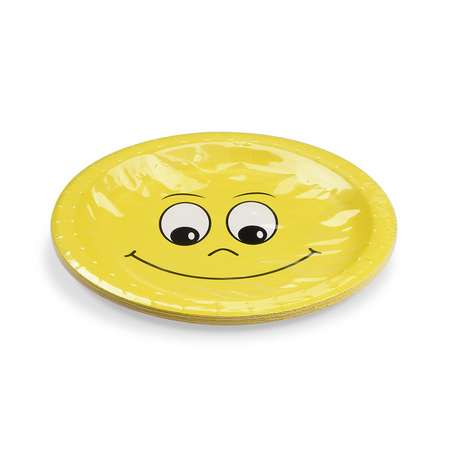 Runder Pappteller „Smile“, Durchmesser 23 cm, 10 Stück