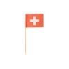 Party-Zahnstocher mit Schweizer Flagge, Länge 8 cm, 100 Stück
