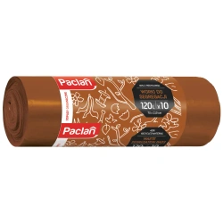 Braune Paclan-Sack für Bio-Abfall, 120 l, 70 x 110 cm, 10 Stück