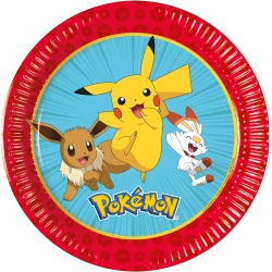Papierteller „Pokémon“, 20 cm, 8 Stück
