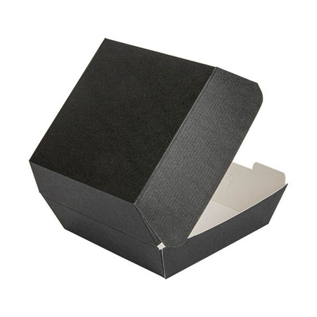 Thermobox für Burger, schwarz, Größe „L“, 14,2 x 13,7 x 6,1 cm, 50 Stück