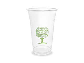 PLA-Becher „Green Tree“, 570 ml, Durchmesser 96 mm, 50 Stück