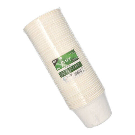 Suppentasse aus Zuckerrohr, 600 ml, Durchmesser 14 cm, Höhe 9 cm, 50 Stück