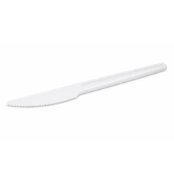 C-PLA-Messer, weiß, wiederverwendbar, 18 cm, 50 Stück