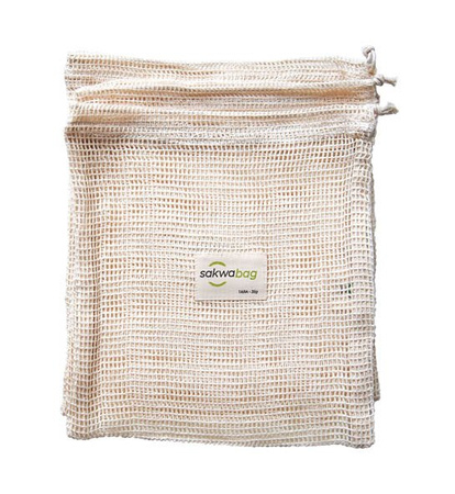 Obst- und Gemüsesäckchen, mittleres Set, 3 x „M“ – 25 x 30 cm, 3 Stück