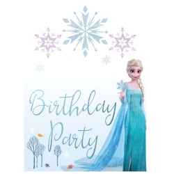 Wand mit personalisierten Aufklebern (1 Stück) + 2 Figuren aus „Die Eiskönigin“ / „Frozen“