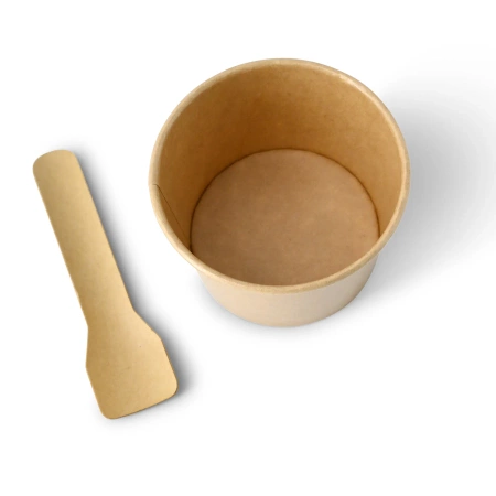 Kraftpapier-Eisbecher, 130 ml, Durchmesser 76 mm, 50 Stück