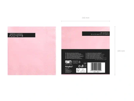 3-lagige Servietten „Pink“, 33 x 33 cm, 20 Stück