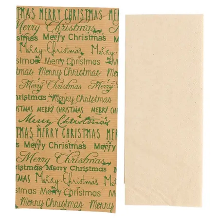 Besteckhüllen mit Serviette „Festive“, 22,5 x 11,2 cm, 250 Stück
