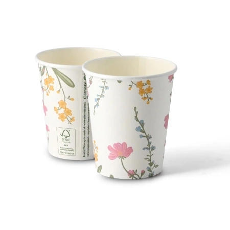 Papierbecher „Spring“, 250 ml, Durchmesser 80 mm, 50 Stück