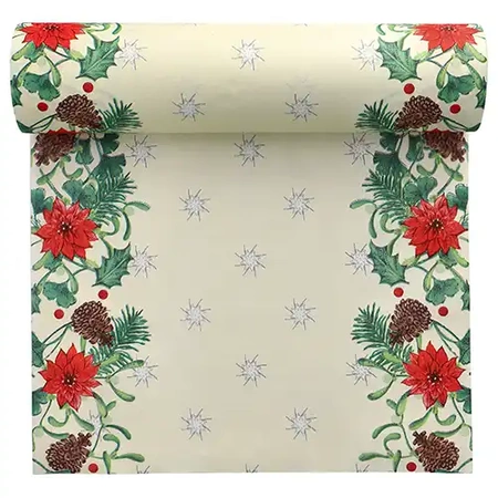 PREMIUM-Papiertischläufer auf Rolle, „Winterly“, 40 cm x 24 m, 1 Stück
