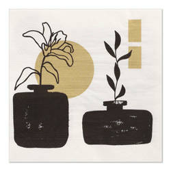 3-lagige Servietten „Modern Vases 1/4“, 33 x 33 cm, 20 Stück
