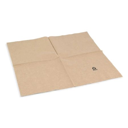 Zweilagige Servietten „Recycled“, 1/4, 33 x 33 cm, 100 Stück