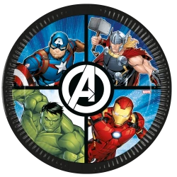 Pappteller „Avengers“, 23 cm, 8 Stück