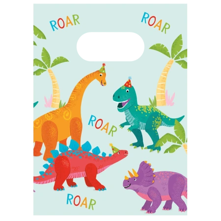 Papiertüten „Dinosaurier“ 16 x 22 cm, 4 Stück