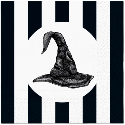 3-lagige Servietten „Striped Hat / Halloween“, 1/4, 33 x 33 cm, 20 Stück