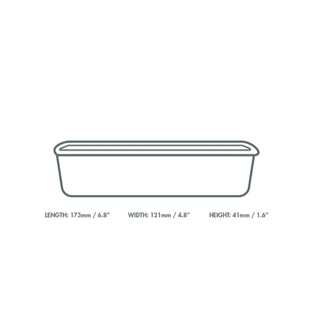 Rechteckiger schwarzer Papierbehälter für Dispersionsmittel, 500 ml, 17,3 x 12,1 x 4,1 cm, 50 Stück