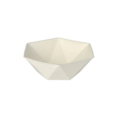 Sechseckige Schale aus Zuckerrohr „Diamond“, 400 ml, 16 x 14 x 5 cm, 50 Stück