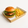 Tiefe Kraftpapier-Schale mit Rand, 20 x 14 x 3 cm, 50 Stück