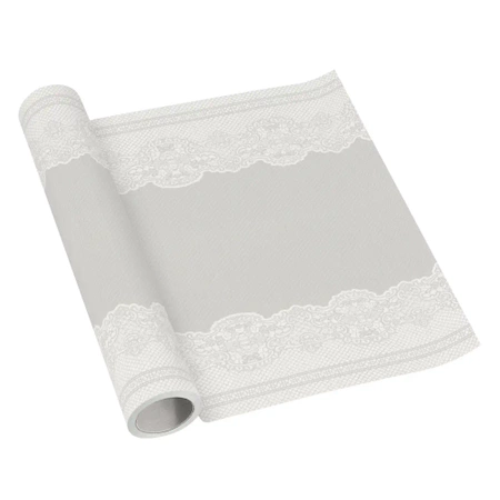 PREMIUM-Papiertischläufer auf Rolle, „Royal Silver“, 40 cm x 5 m, 1 Stück