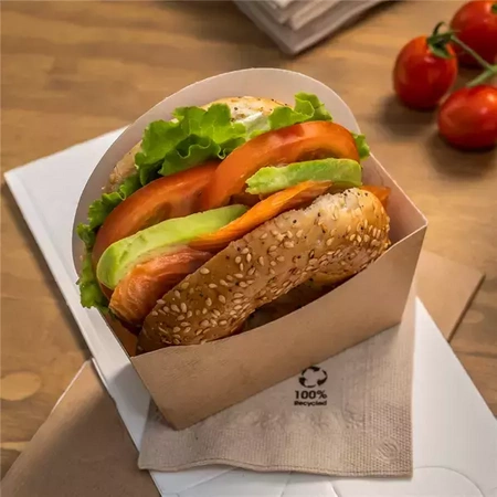 Thermobox für Bagels, 12 x 4,5 x 12 cm, 100 Stück