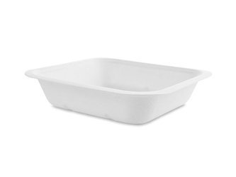 Behälter aus Zuckerrohr, 650 ml, 19,5 x 18 x 4 cm, Serie „4“, 50 Stück