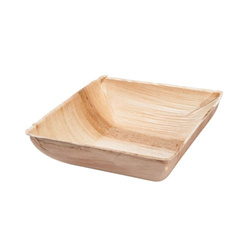 Schale aus Palmblättern, 750 ml, 18 x 18 x 5,4 cm, 25 Stück