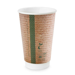 Doppelwandiger Kraftpapierbecher, 450 ml, Durchmesser 90 mm, 20 Stück
