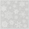 Premium-Airlaid-Servietten, „Snowflakes Silver“, 1/4, 40 x 40 cm, 50 Stück