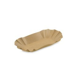 Tiefe Papierschale aus Kraftpapier, 17,5 x 10,5 x 3 cm, 250 Stück