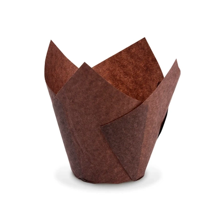 Muffinförmchen „Tulipan“, braun, Durchmesser 50 mm, Höhe 30 mm, 100 Stück