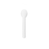 Weiße Papierspeiselöffel für Eiscreme, 11,5 cm, 50 Stück