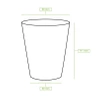 Weißer doppelwandiger Pappbecher, 350 ml, Durchmesser 90 mm, 25 Stück