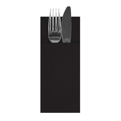 Besteckhüllen, schwarz, 40 x 33 cm, 160 Stück