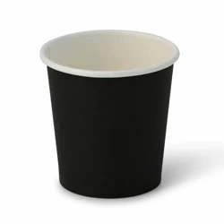 Schwarzer Papierbecher, 120 ml, Durchmesser 62 mm, 50 Stück